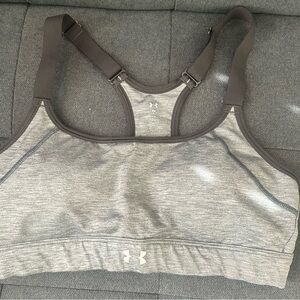 Under Armour Girls Heathered Gray Sports Bra